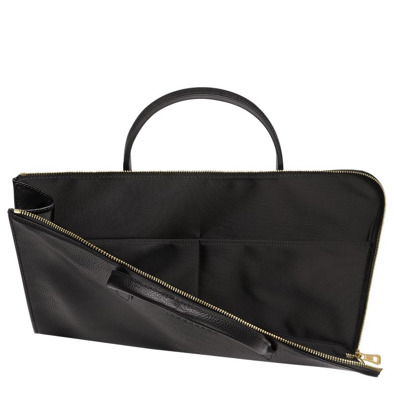 Black Women's Longchamp Le Foulonné S Briefcase | 4876-HTLEJ