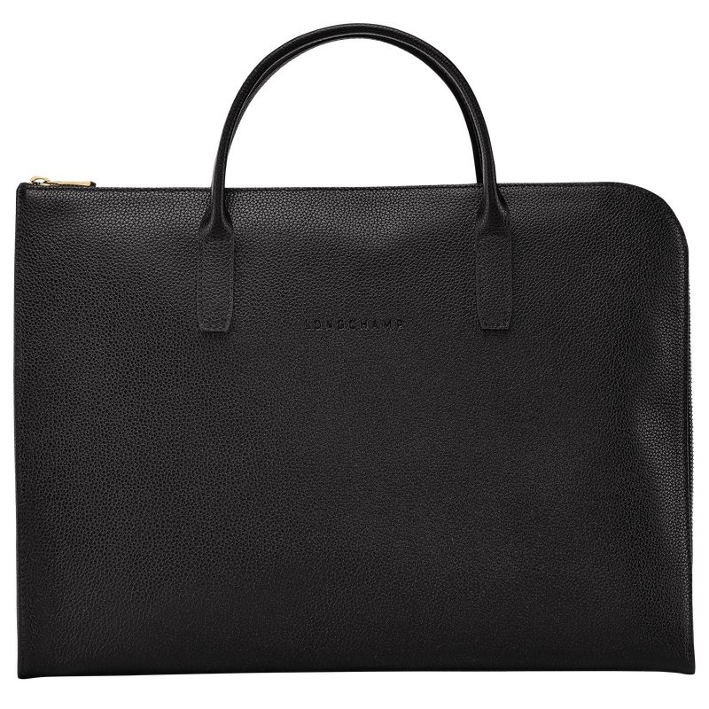 Black Women\'s Longchamp Le Foulonné S Briefcase | 4876-HTLEJ