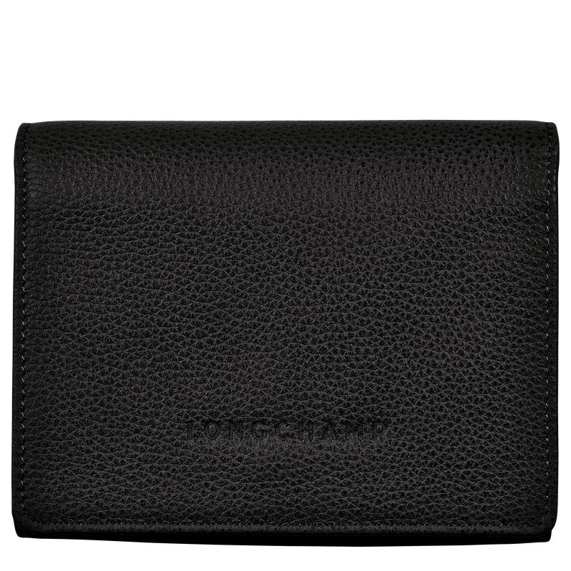 Black Women\'s Longchamp Le Foulonné Wallet | 3016-OQKHP