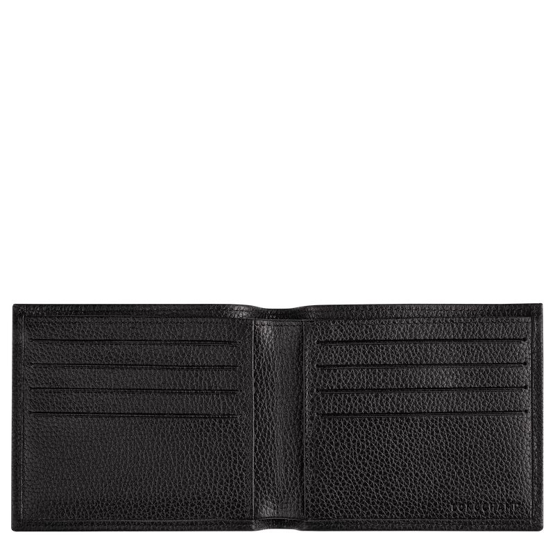 Black Women's Longchamp Le Foulonné Wallet | 6582-LGWYP