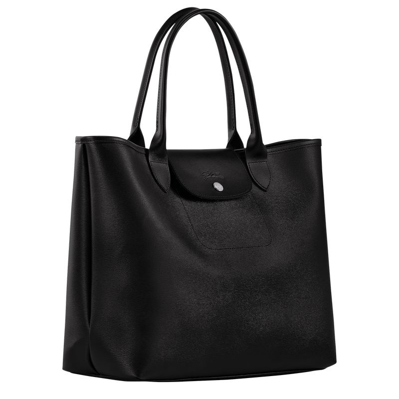 Black Women's Longchamp Le Pliage City L Tote Bags | 4270-HXROF