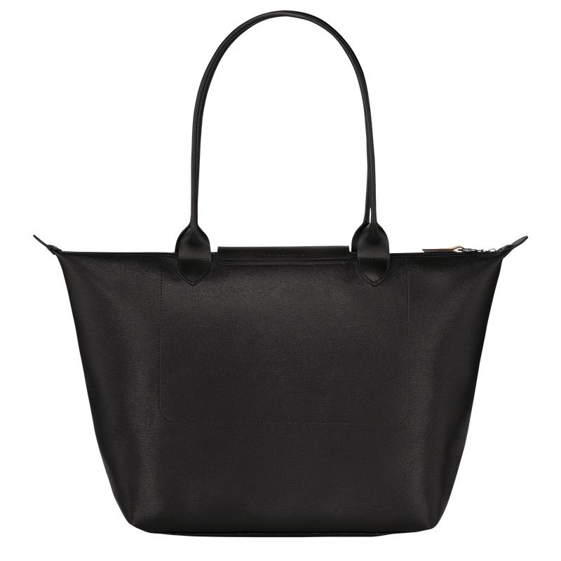 Black Women's Longchamp Le Pliage City L Tote Bags | 0957-CNEHZ