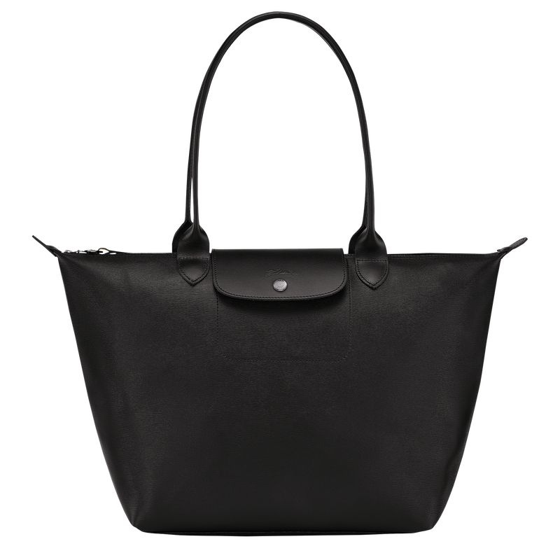 Black Women\'s Longchamp Le Pliage City L Tote Bags | 0957-CNEHZ