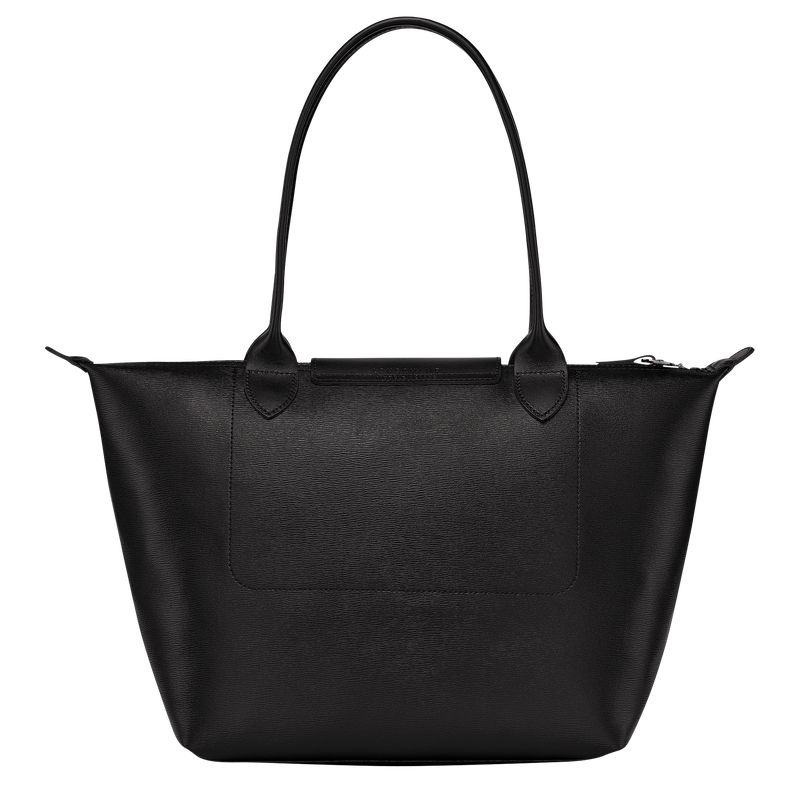 Black Women's Longchamp Le Pliage City M Tote Bags | 2510-HJNYK