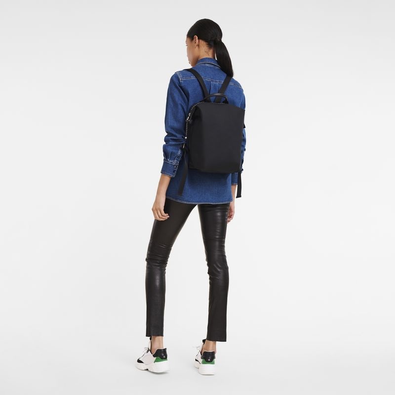 Black Women's Longchamp Le Pliage Energy L Backpacks | 6073-EWFSY