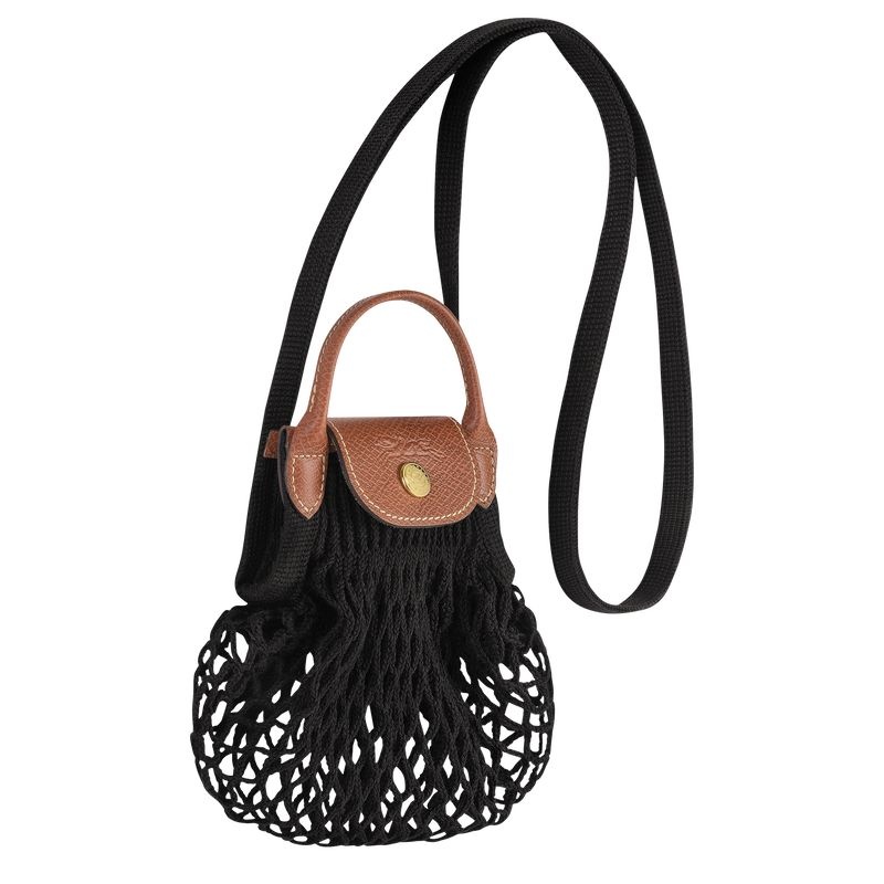 Black Women's Longchamp Le Pliage Filet XS Crossbody Bags | 9871-TUPXS