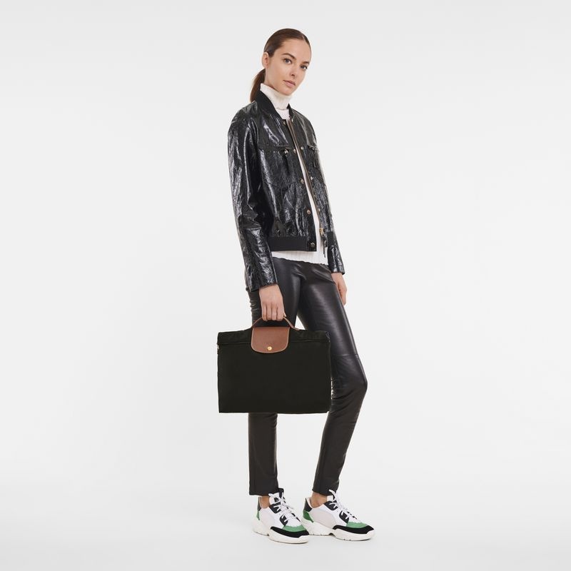 Black Women's Longchamp Le Pliage Original S Briefcase | 2405-QBEYV