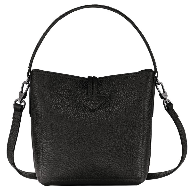 Black Women's Longchamp Roseau Essential XS Bucket Bags | 5297-PFENR