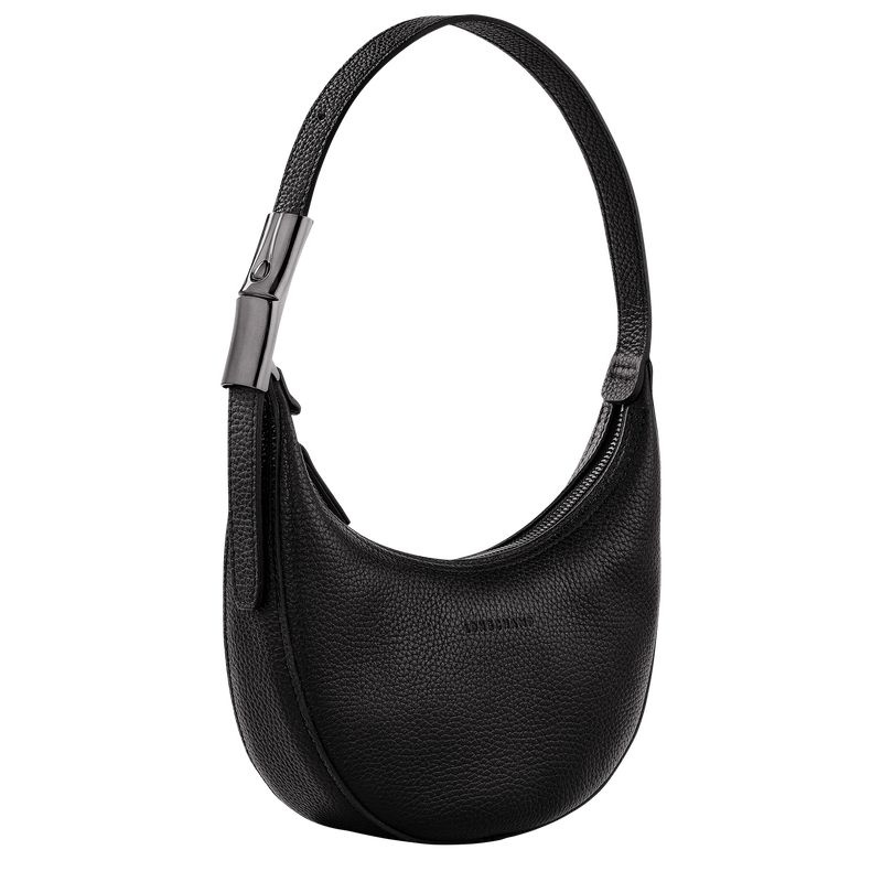 Black Women's Longchamp Roseau Essential S Hobo Bag | 5860-HAEPL