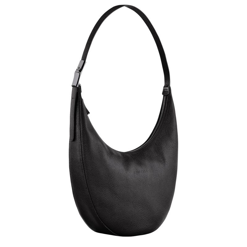 Black Women's Longchamp Roseau Essential L Shoulder Bags | 5283-NULGK