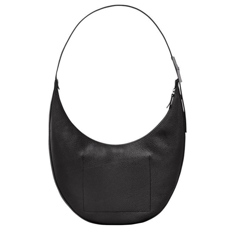 Black Women's Longchamp Roseau Essential L Shoulder Bags | 5283-NULGK