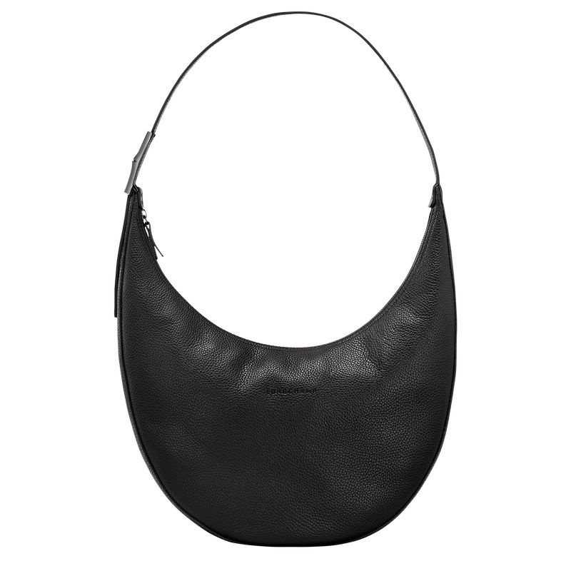 Black Women\'s Longchamp Roseau Essential L Shoulder Bags | 5283-NULGK