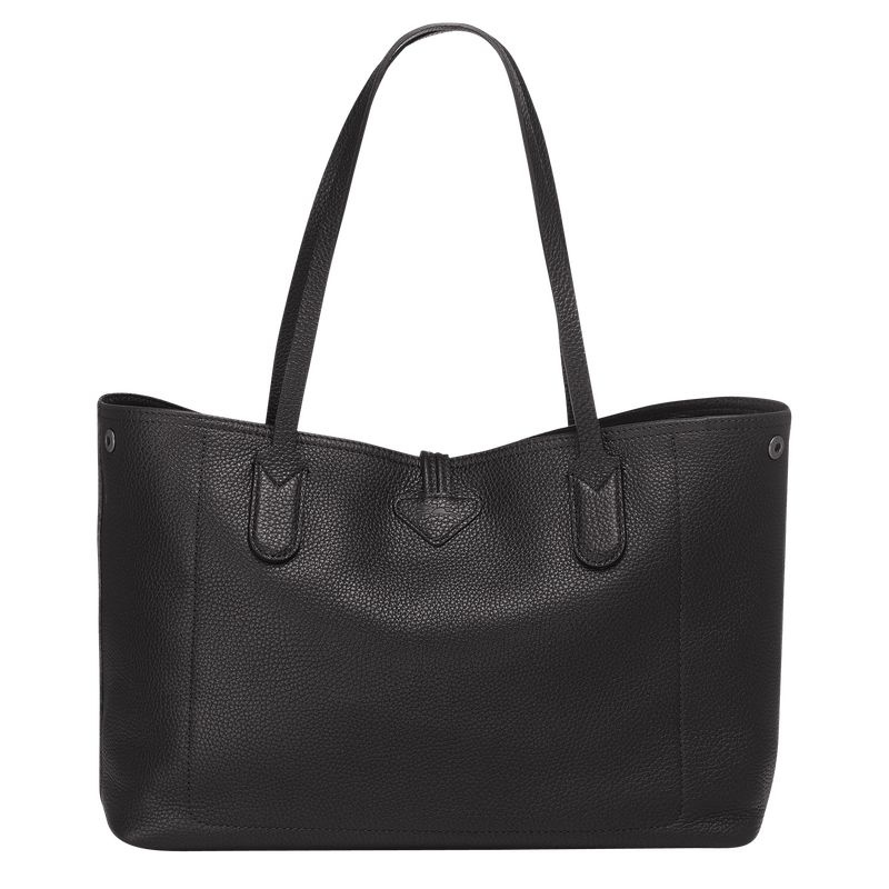 Black Women's Longchamp Roseau Essential L Tote Bags | 8230-YNLJW