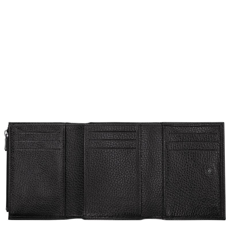 Black Women's Longchamp Roseau Essential Wallet | 4312-QYKNL