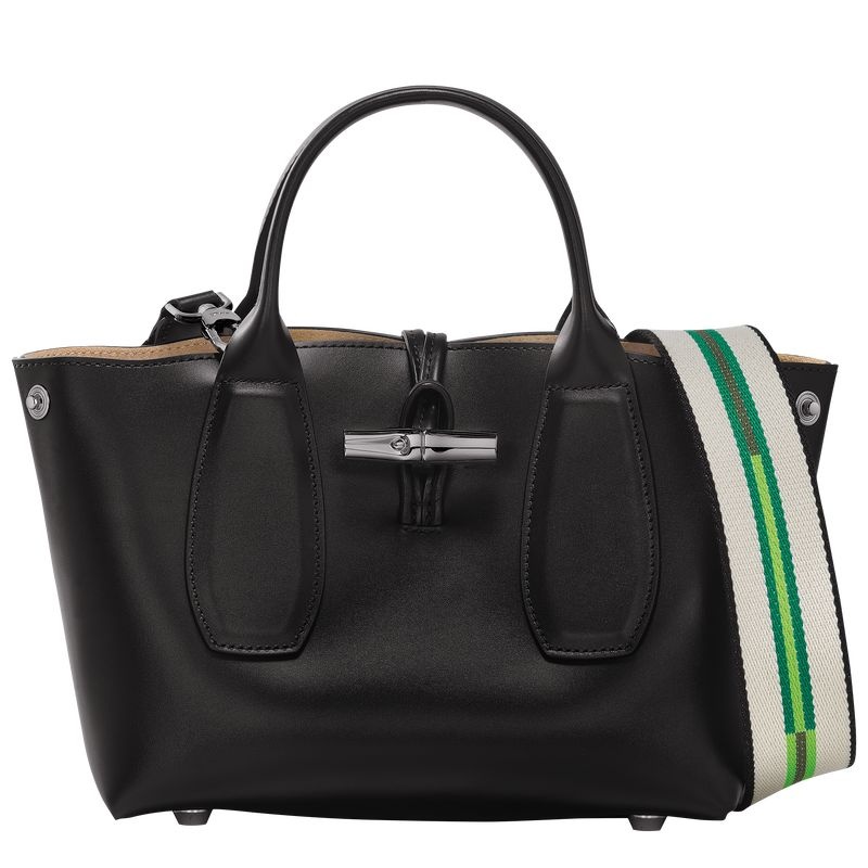 Black Women's Longchamp Roseau S Handbag | 4186-UFGSK