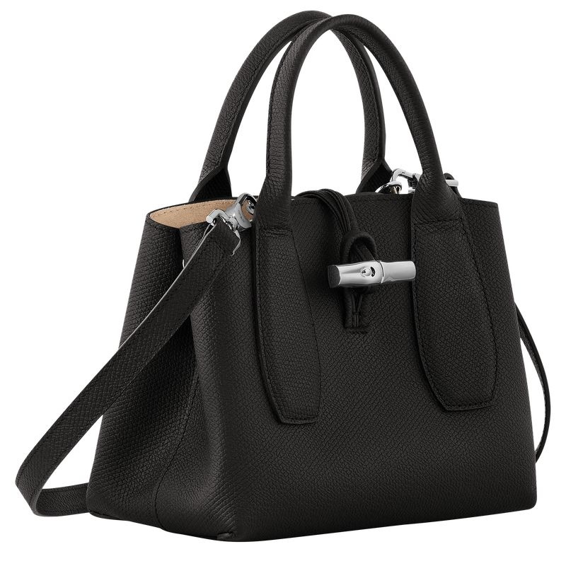 Black Women's Longchamp Roseau S Handbag | 9281-NOHQA