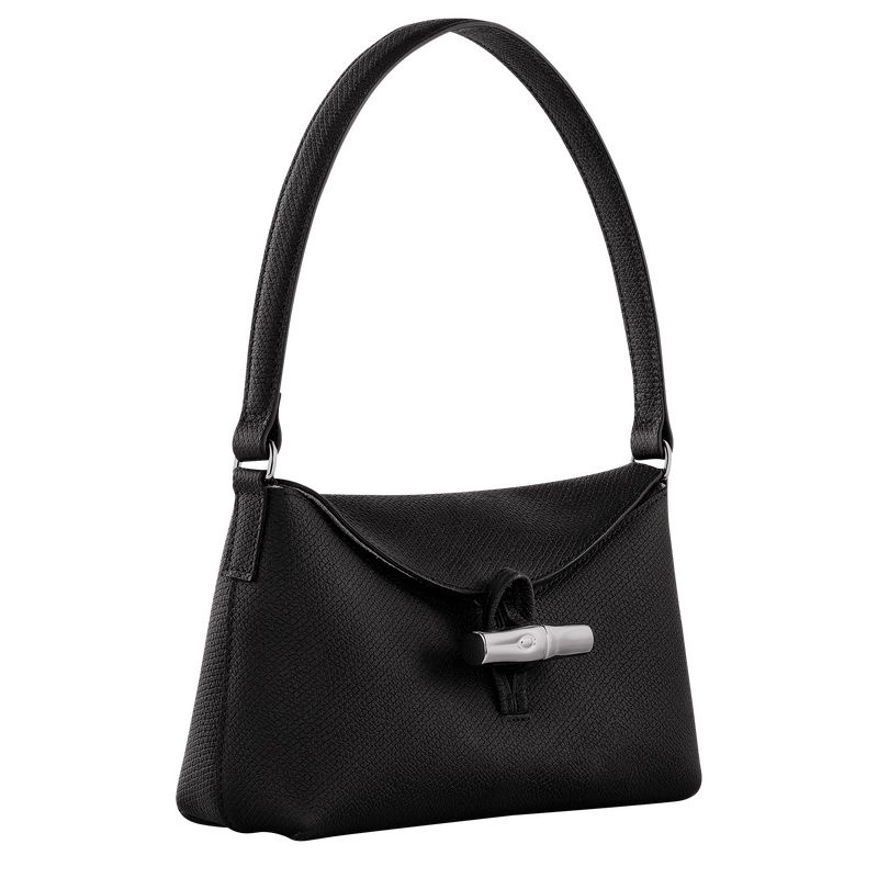 Black Women's Longchamp Roseau S Hobo Bag | 1203-XNMAS