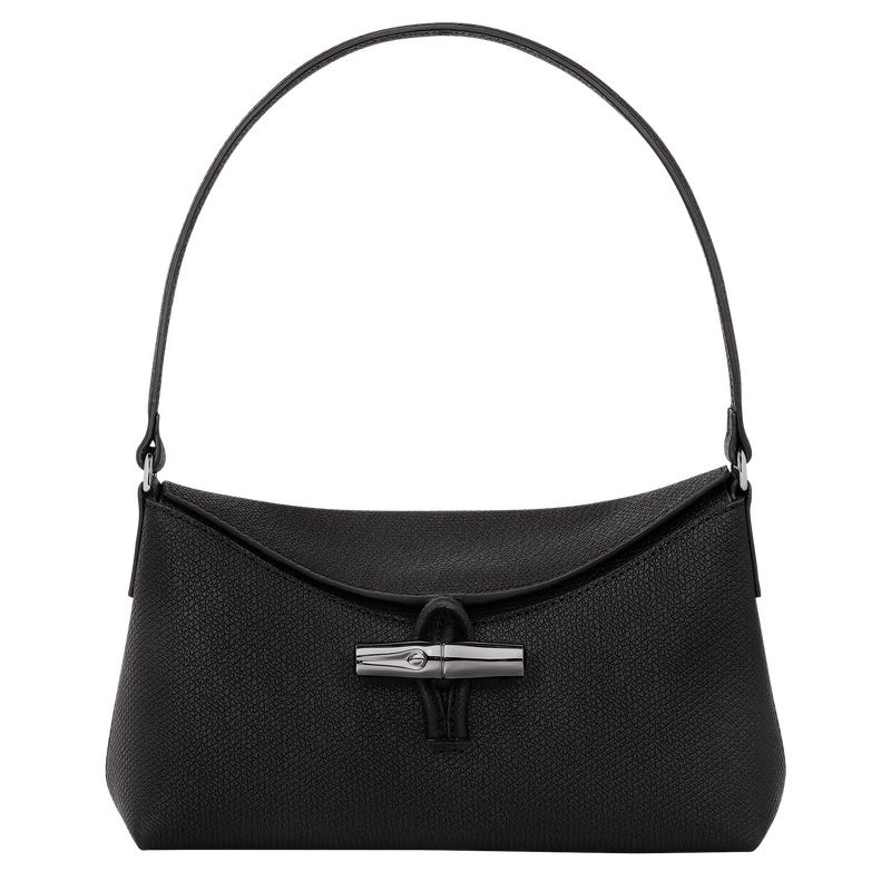 Black Women\'s Longchamp Roseau S Hobo Bag | 1203-XNMAS