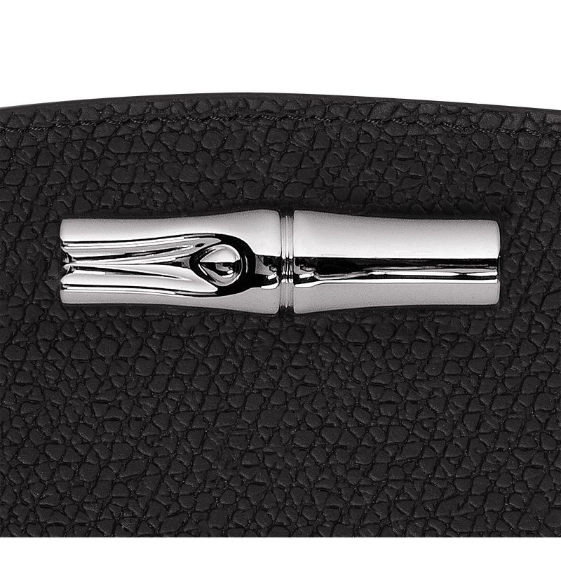 Black Women's Longchamp Roseau Wallet | 4531-RGJHE