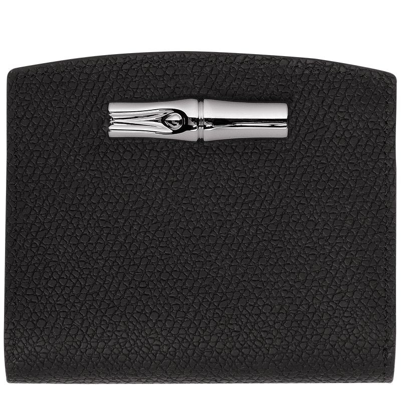 Black Women\'s Longchamp Roseau Wallet | 4531-RGJHE