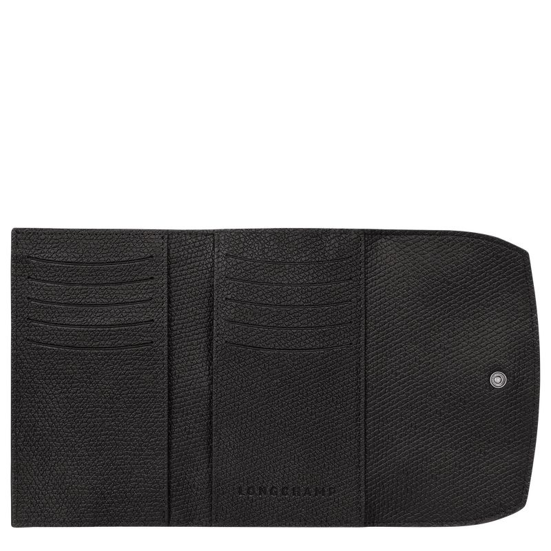 Black Women's Longchamp Roseau Wallet | 7082-XUGIK