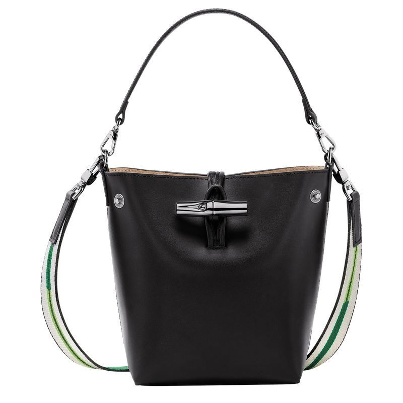 Black Women\'s Longchamp Roseau XS Bucket Bags | 3267-VFMDZ