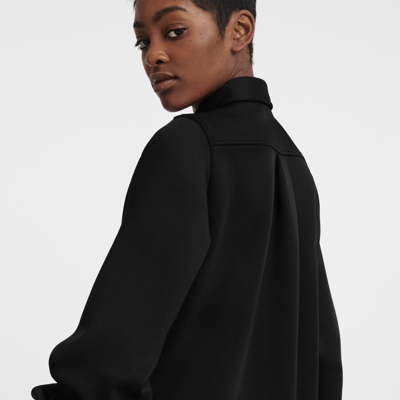 Black Women's Longchamp Shirts | 8502-OABLK