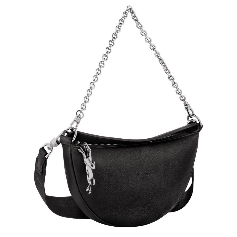 Black Women's Longchamp Smile S Shoulder Bags | 7809-YEGXS