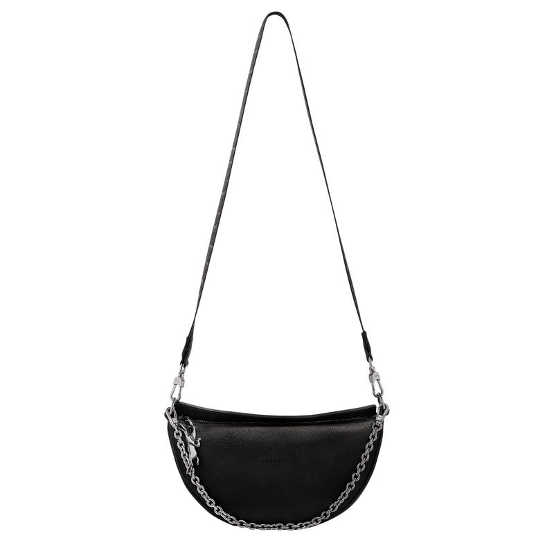 Black Women's Longchamp Smile S Shoulder Bags | 7809-YEGXS