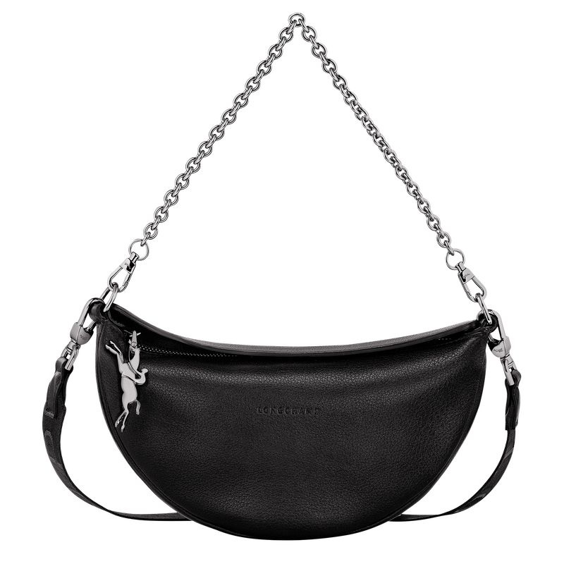 Black Women\'s Longchamp Smile S Shoulder Bags | 7809-YEGXS