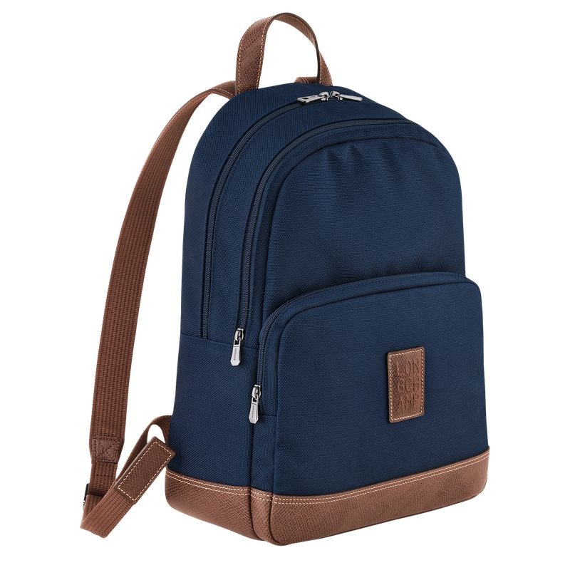 Blue Men's Longchamp Boxford Backpacks | 2168-BLHUX