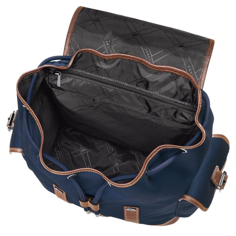 Blue Men's Longchamp Boxford Backpacks | 8265-XTPFS