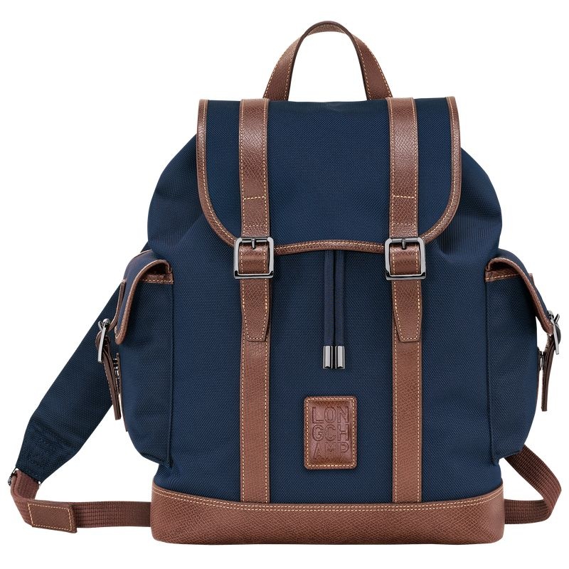 Blue Men\'s Longchamp Boxford Backpacks | 8265-XTPFS