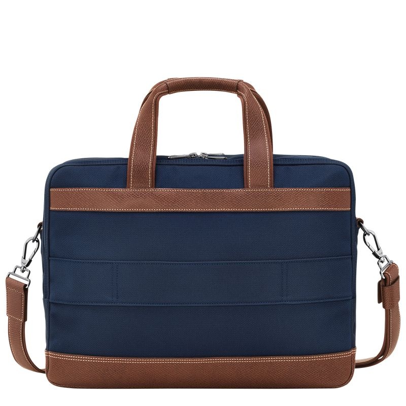 Blue Men's Longchamp Boxford L Briefcase | 0598-YQIGL