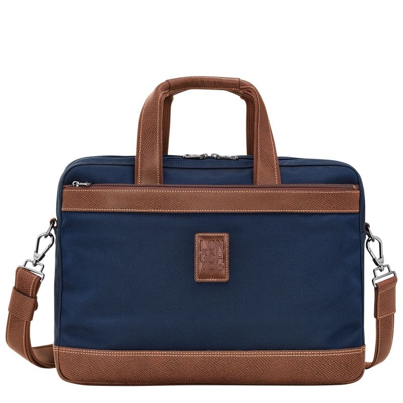 Blue Men\'s Longchamp Boxford L Briefcase | 0598-YQIGL