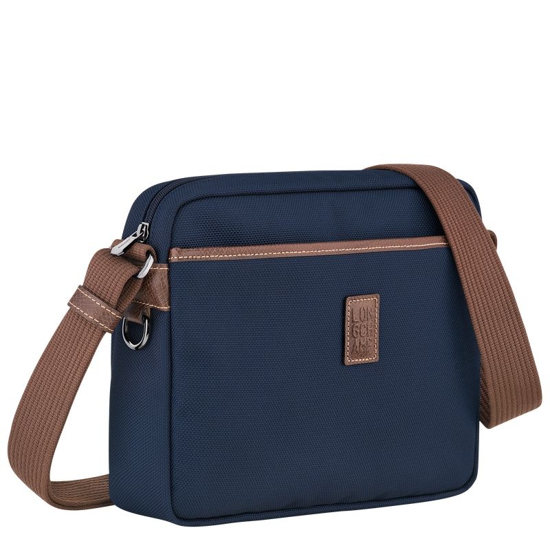 Blue Men's Longchamp Boxford M Crossbody Bags | 8734-BIRCJ