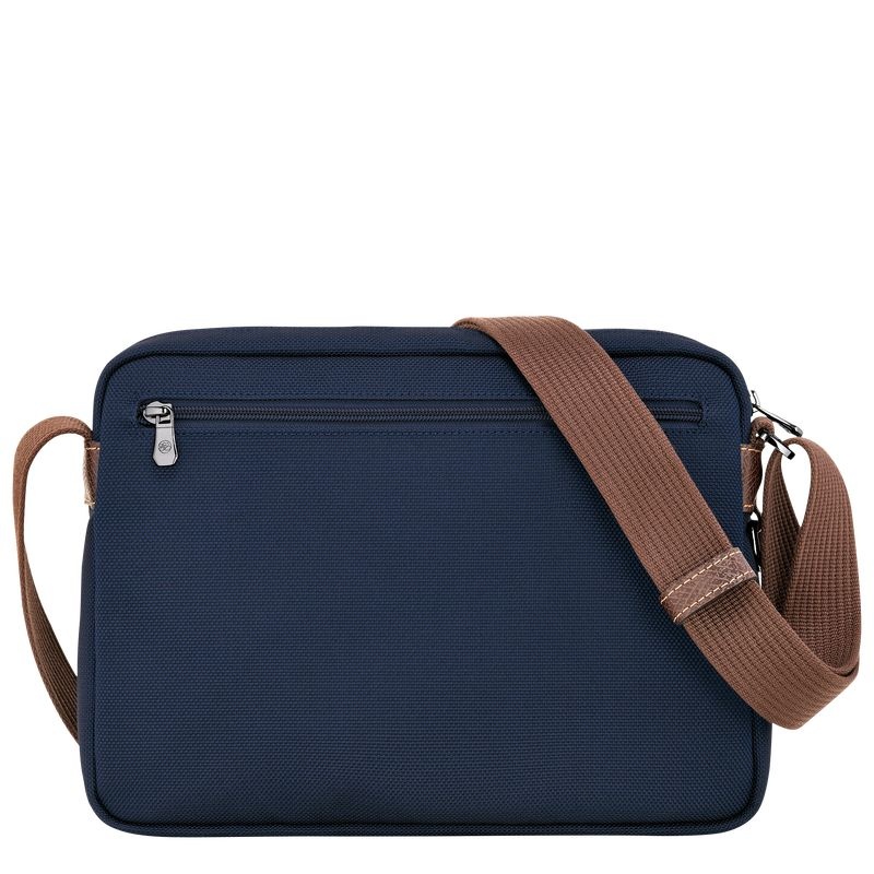 Blue Men's Longchamp Boxford M Crossbody Bags | 8734-BIRCJ