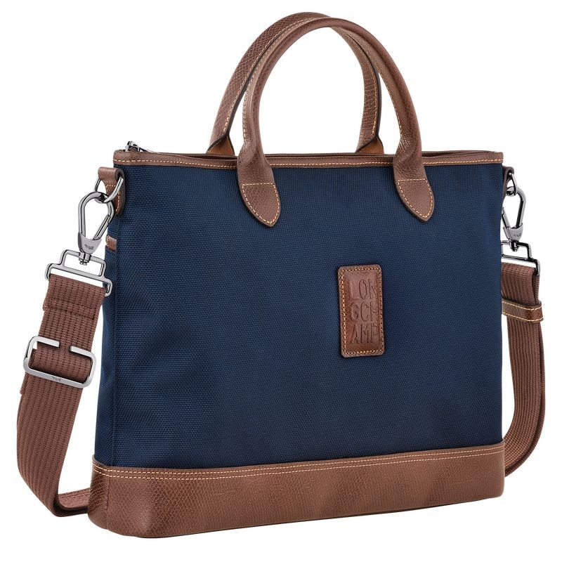 Blue Men's Longchamp Boxford S Briefcase | 1869-UAKEH