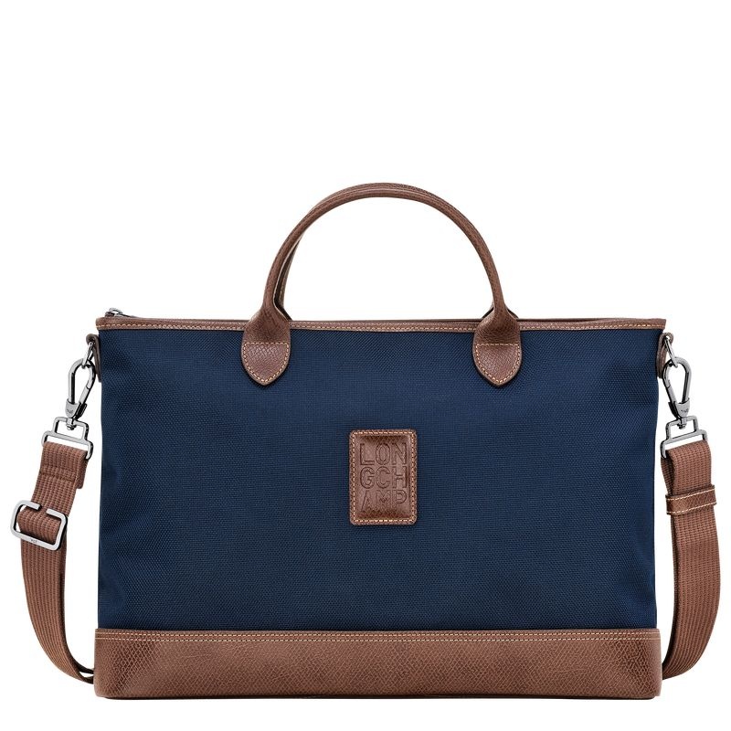 Blue Men\'s Longchamp Boxford S Briefcase | 1869-UAKEH