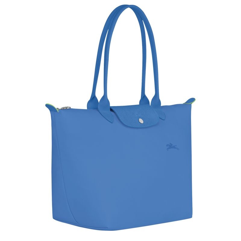 Blue Women's Longchamp Le Pliage Green L Tote Bags | 4891-XKEGI