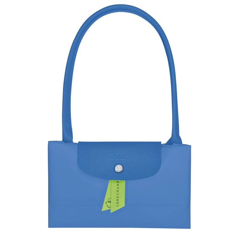 Blue Women's Longchamp Le Pliage Green L Tote Bags | 4891-XKEGI