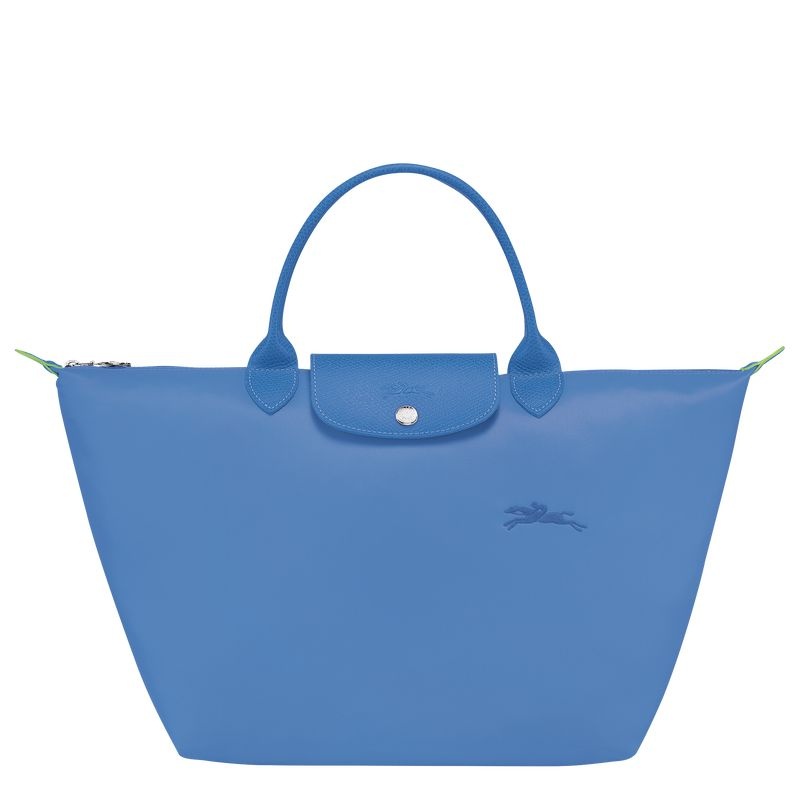 Blue Women\'s Longchamp Le Pliage Green M Handbag | 9572-ACYTP