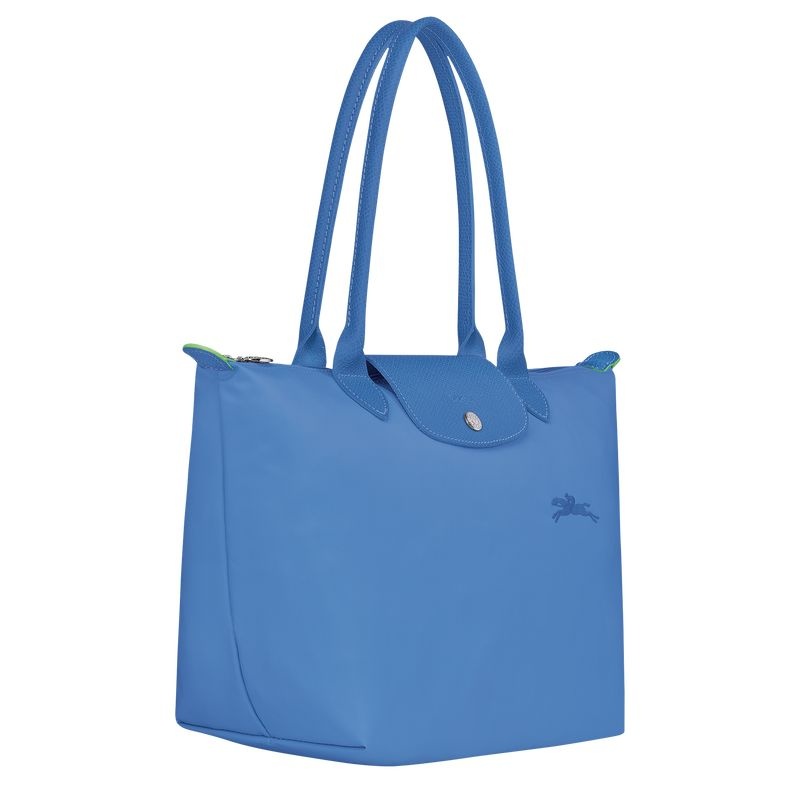 Blue Women's Longchamp Le Pliage Green M Tote Bags | 0341-GJEHT