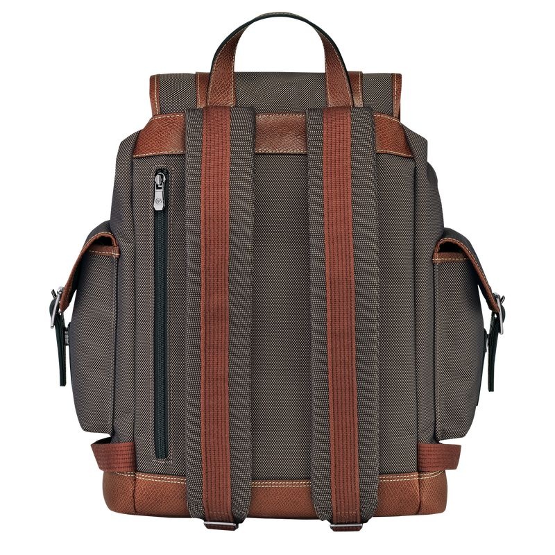 Brown Men's Longchamp Boxford Backpacks | 2810-FAIMG