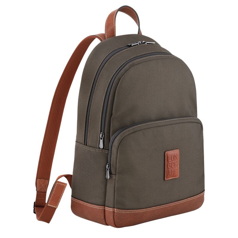 Brown Men's Longchamp Boxford Backpacks | 5413-QJXBF