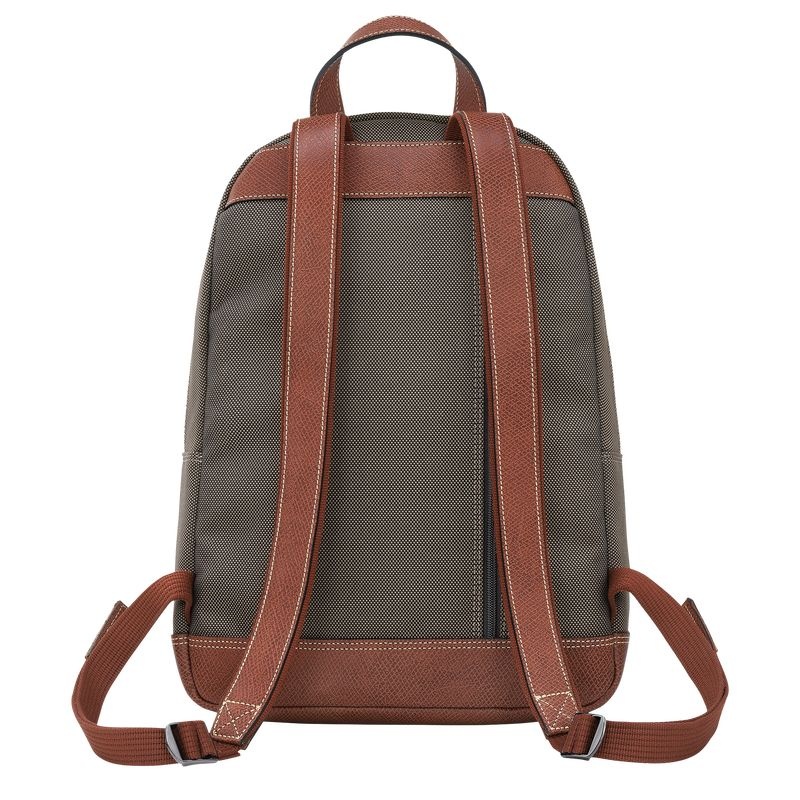 Brown Men's Longchamp Boxford Backpacks | 5413-QJXBF