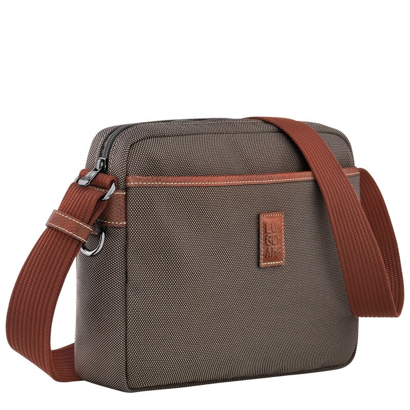 Brown Men's Longchamp Boxford M Crossbody Bags | 8725-CQTGZ