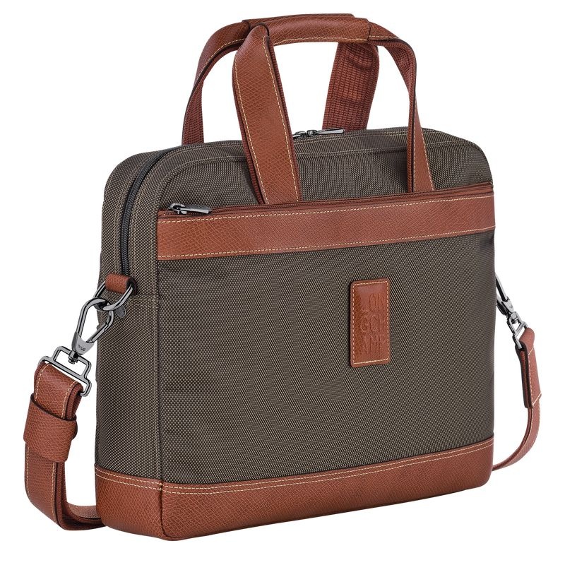 Brown Men's Longchamp Boxford S Briefcase | 2839-RWIYL