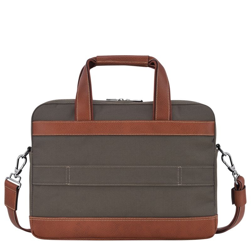 Brown Men's Longchamp Boxford S Briefcase | 2839-RWIYL