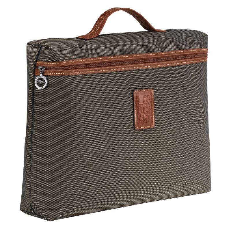 Brown Men's Longchamp Boxford S Briefcase | 7981-RHBWN